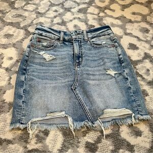 American Eagle Curvy High Rise Mini Skirt Size 00 Super Stretch High Waisted